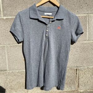 Aeropostale Women's Size Large Gray Short Sleeve A87 Polo Shirt